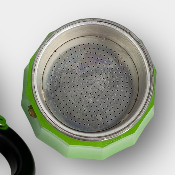 Vintage Gnali & Zani Green Aluminum Stovetop Moka Pot Espresso Maker Italy - Picture 13 of 13